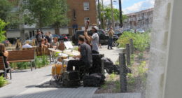 Inauguration de la place Iona-Monahan dans le district St-Sulpice, d'Ahuntsic-Cartierville