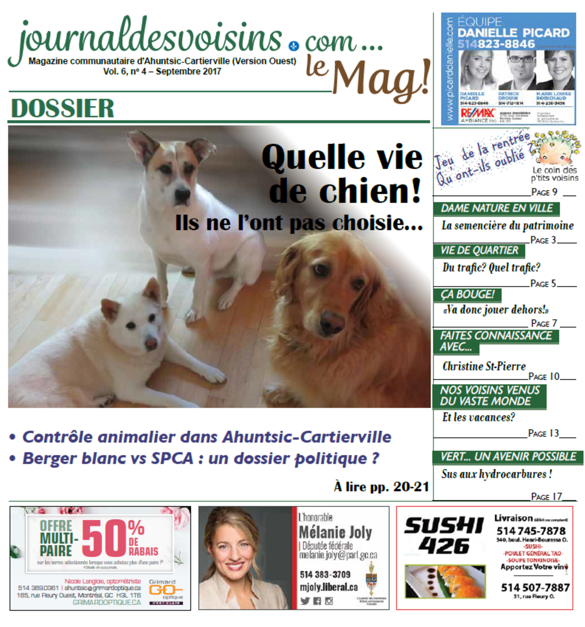 Page une du jdv ouest 201709
