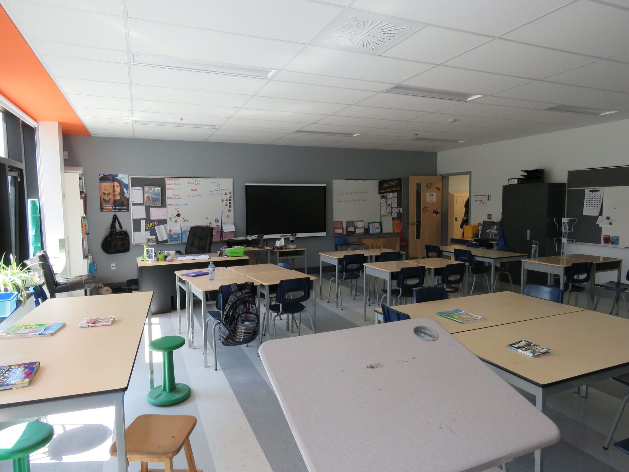 Local d'une nouvelle classe vue lors de l'inauguration de la nouvelle aile de l'école St-Benoît, (Photo : jdv - Philippe Rachiele) csdm ahuntsic cartierville montréal