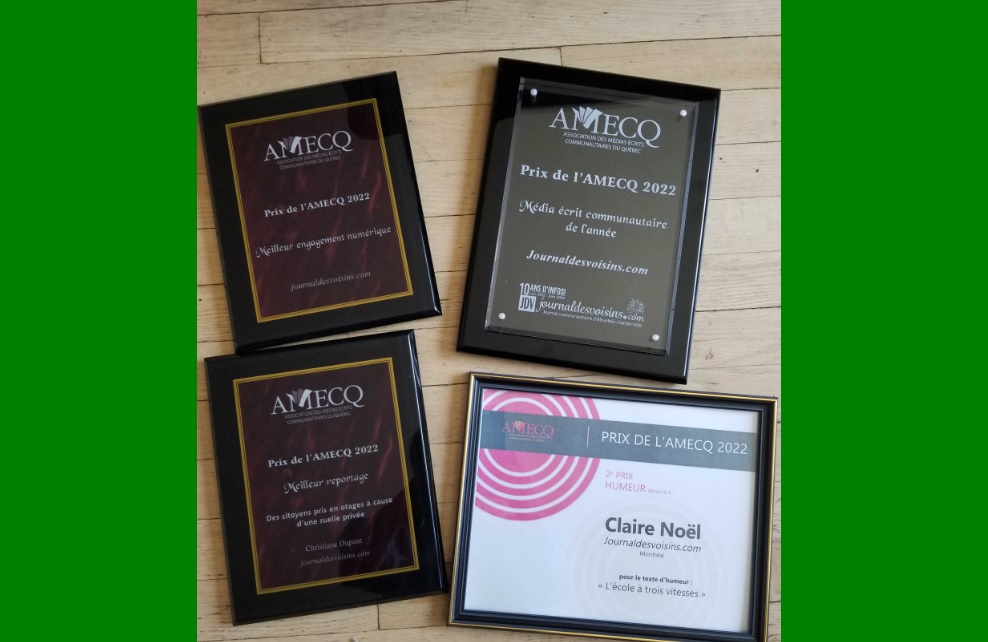 AMECQ - Prix et distinctions du JDV - Crédits JDV