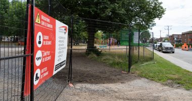 Travaux en cours au parc Saint-Simon-Apôtre