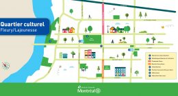 La carte du quartier culturel Fleury/Lajeunesse