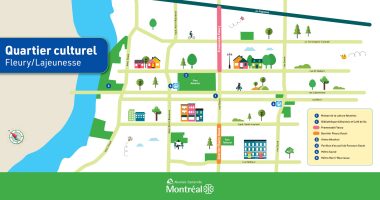 La carte du quartier culturel Fleury/Lajeunesse