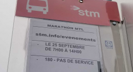 Service de bus interrompu marathon