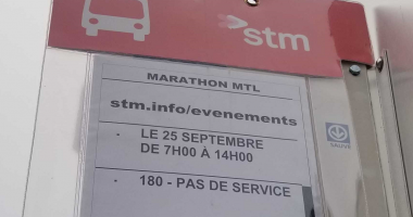 Service de bus interrompu marathon