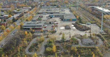 Bruit des avions Vue générale du site du futur écoquartier Louvain Est