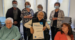 Dans l'ordre : Richard Pelletier, secrétaire-trésorier, Claudette Marette, conseillère, Sylvie Tremblay, directrice générale du RPCU, Céline Dupras, présidente, Alice Pelletier, conseillère, Éric Renaud, président du comité, et Hélène Beaudin, conseillère.