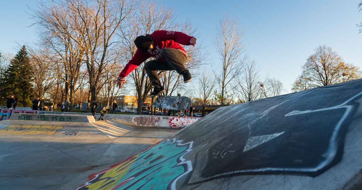 Le nouveau planchodrome du parc Ahuntsic.