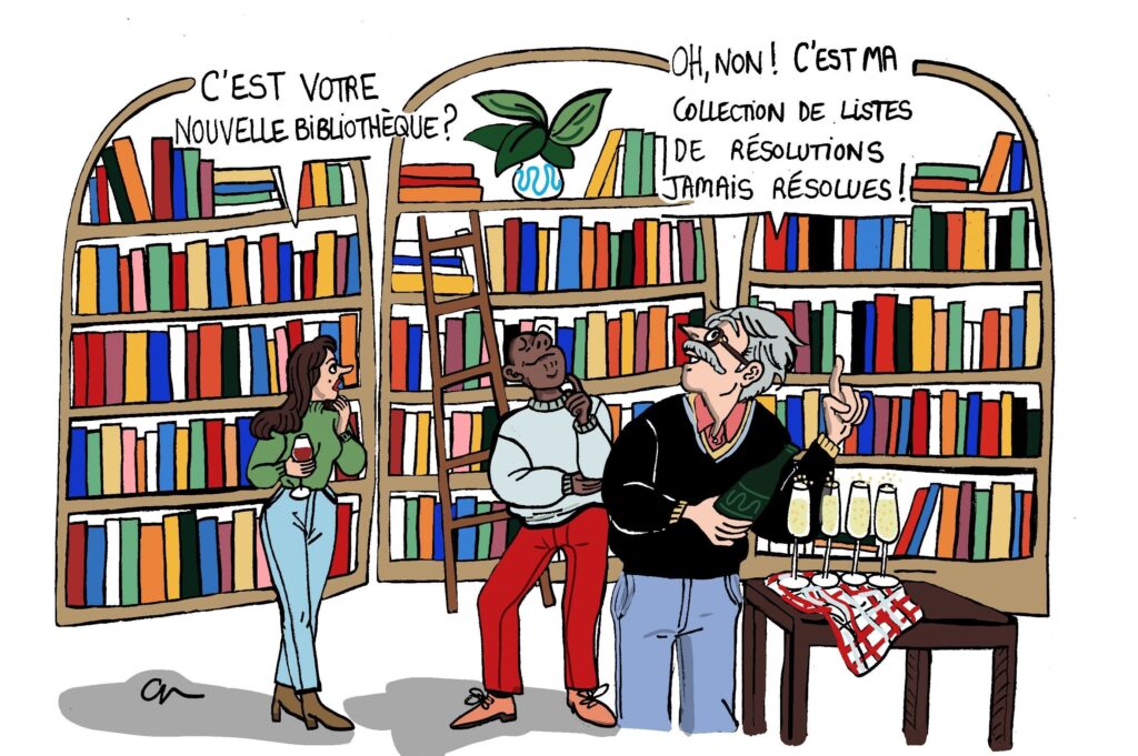 Caricature jour de l'An 2023