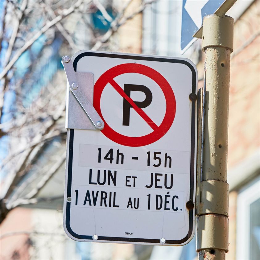 Stationnement interdit au printemps
