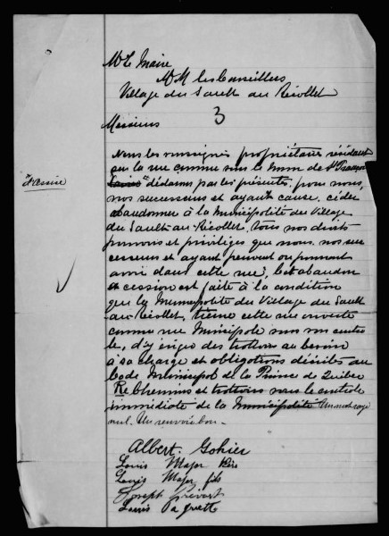 Rue Saint-François-d'Assise lettre 1910