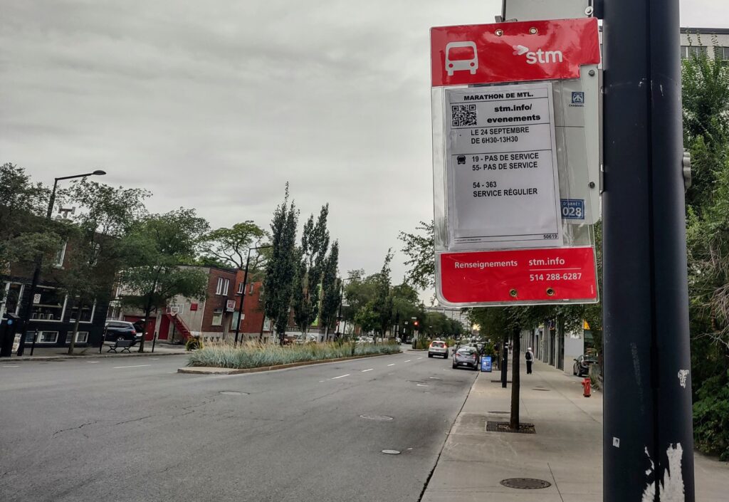 Marathon 2023 bus Ahuntsic