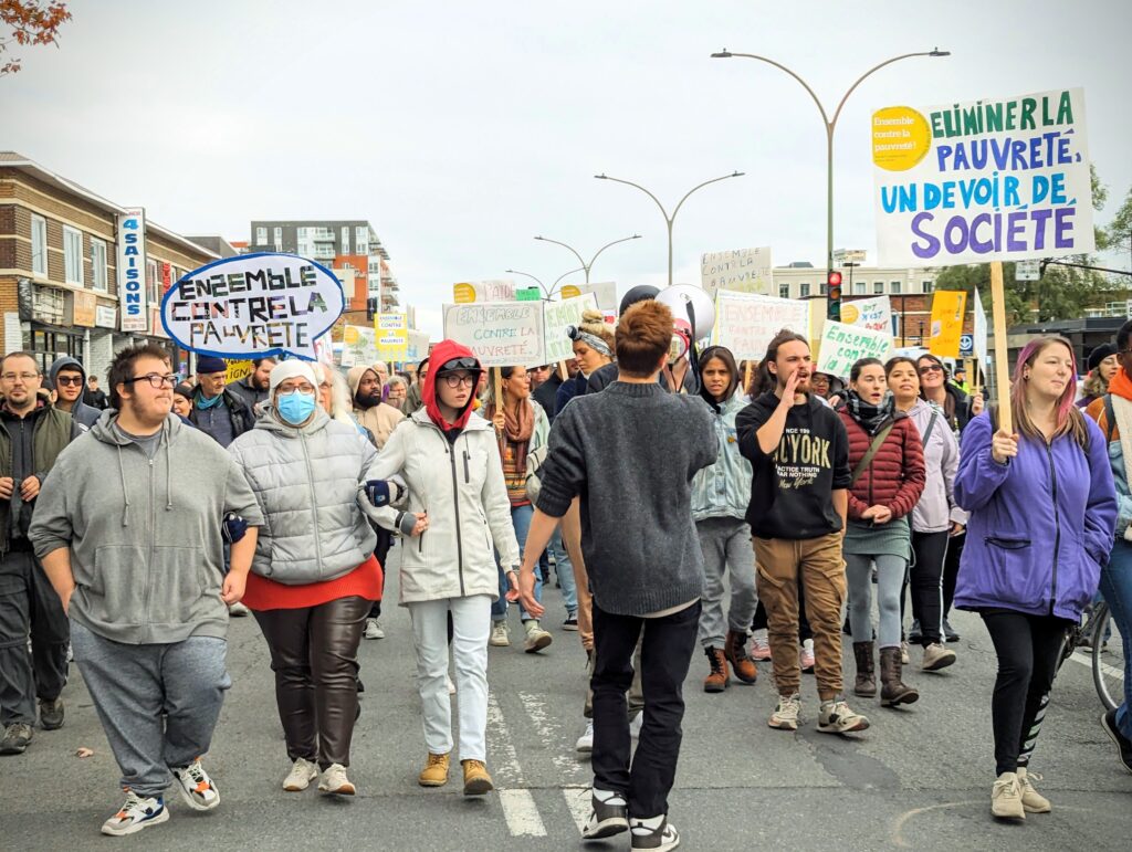 marche manifestation pauvreté ahuntsic solidarité