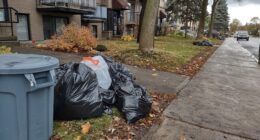 ordures sacs noirs rue Sauvé Est