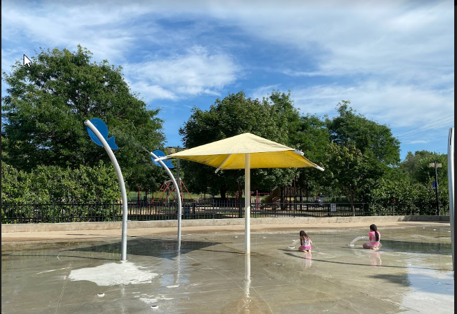 Jeux d'eau parc du Sault-au-Récollet, Ahuntsic-Cartierville.