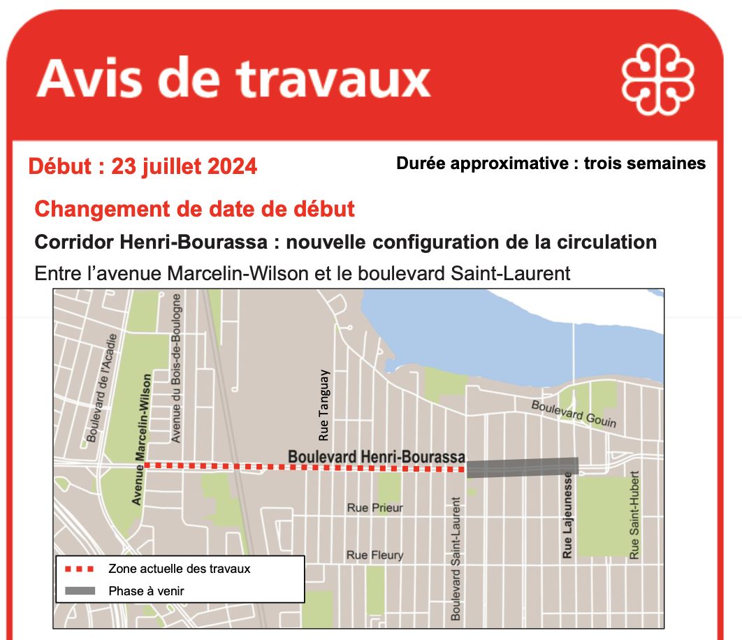 Avis de travaux