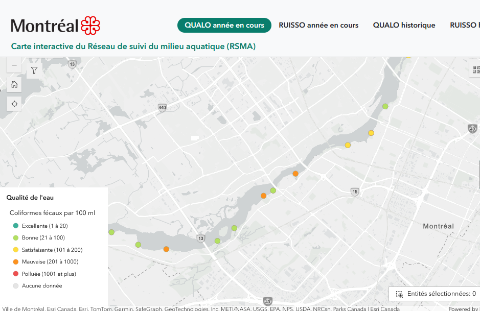 coliformes à Ahuntsic-Cartierville
