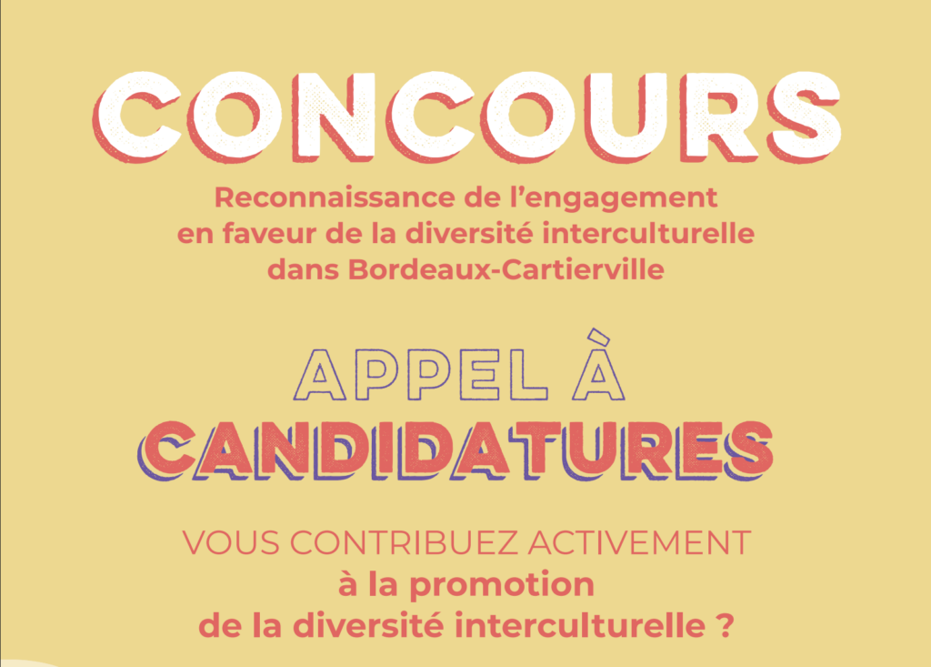 Concours Reconnaissance de l’engagementen faveur de la diversité interculturelle dans Bordeaux-Cartierville_juillet 2025