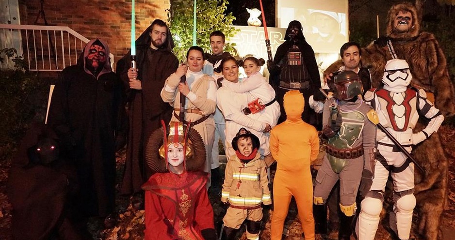 Star Wars chez la famille Brasseur (angle Prieur Ouest et Tolhurst) Photo: courtoisie de la famille Brasseur.