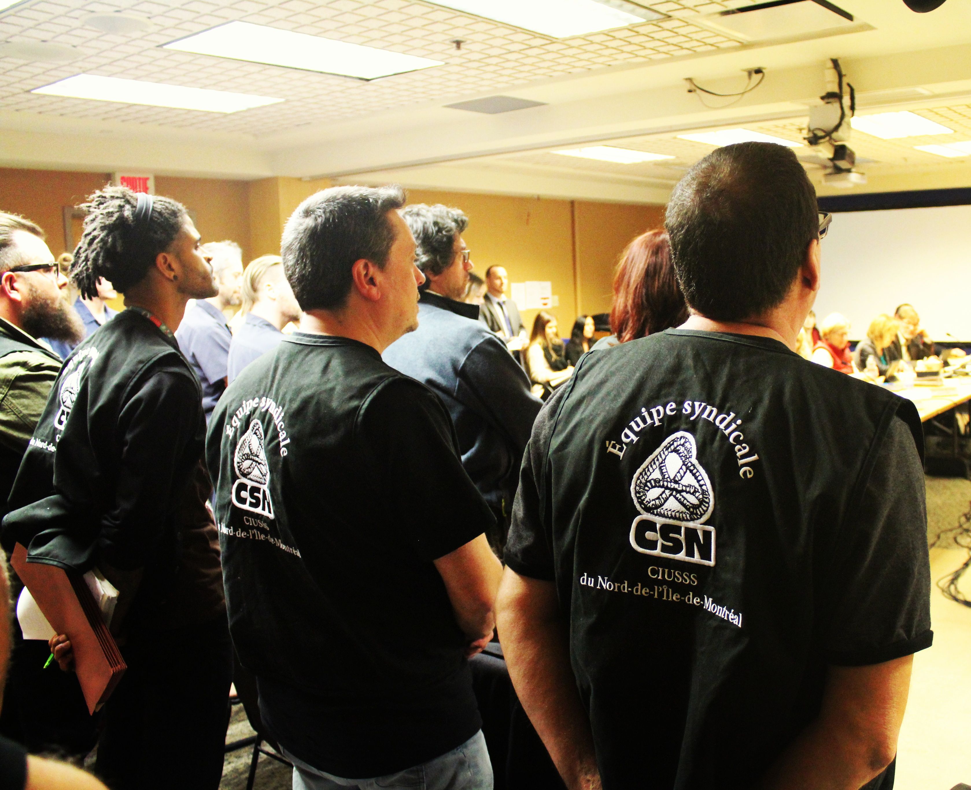 Plusieurs syndiqués de la CSN étaient présents. Photo : CSN)