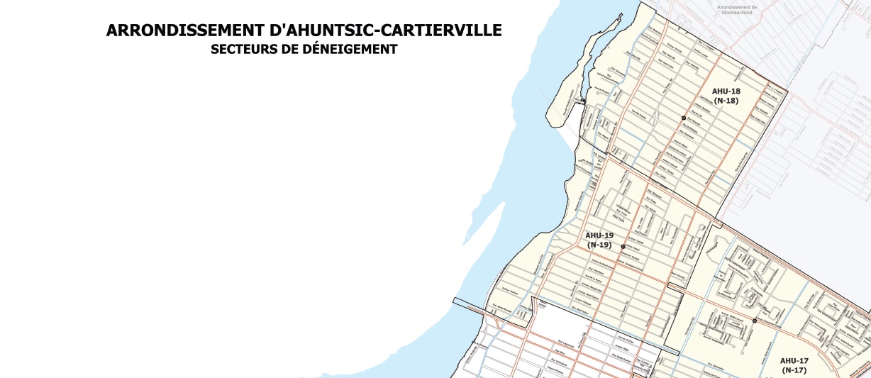 Déneigement à l'est de l'arrondissement
