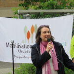 Émilie Thuillier au «jardin sous la Métropolitaine» (Photo : jdv - Philippe Rachiele)
