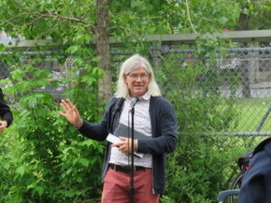 Jacques Lebleu au «jardin sous la Métropolitaine» (Photo : jdv - Philippe Rachiele)